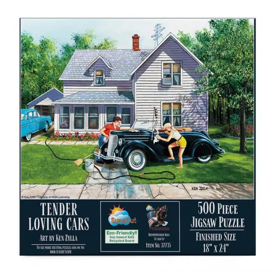 Sunsout Tender Loving Cars 500 pc Jigsaw Puzzle 37735 {3}