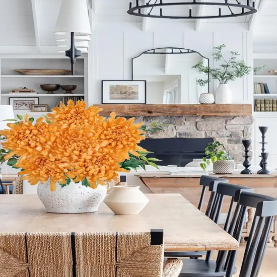 6'' Large Heads Chrysanthemums Artificial Flowers-Fall Decor {3}