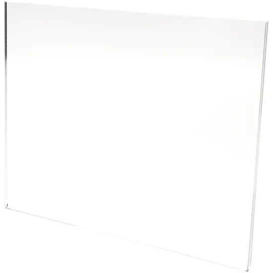 Plymor Clear Acrylic Folder-Style Sign Display Holder / Document Protector, 11" W x 8.5" H {1}