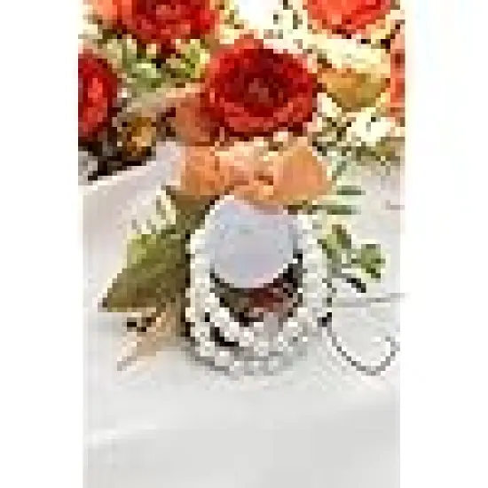 Burnt Orange Silk Flower Wrist Corsages {4}