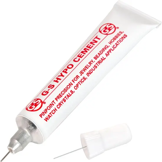 The Beadsmith Clear Precision Cement &ndash; Adhesive Glue w/Pinpoint Applicator, for Sealing Knots, Beading, Watch and Lens Repair, Model Building - Transparent, 1/3 oz./9 ml, 1pc {1}
