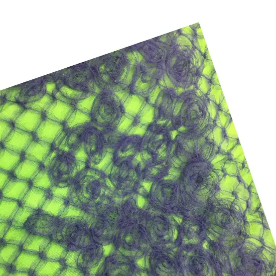 1 Yard 3D Design Navy Blue Lace Fabric for Bridal Dresses 54 Inches Wide {5}