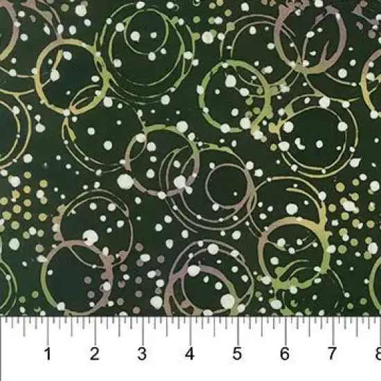 Banyan 83054-79 TABLESCAPE - Water Rings - Dark Green 45" Fabric Per Yard {1}