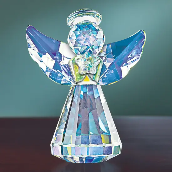 Collections Etc Beautiful Crystal Glass Angel Decoration {1}