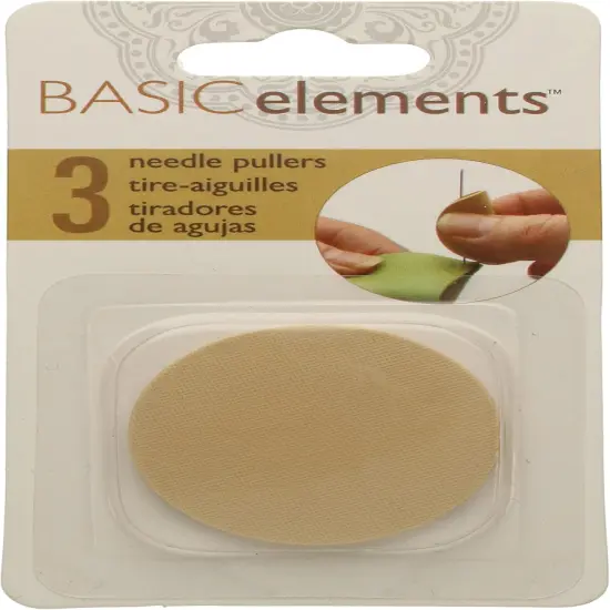The Beadsmith Needle Puller &ndash; Basic Elements &ndash; Rubber Disc Grabs Needles to Pull Through Sewing Leather, Heavy Weight Material and Multiple Layers of Fabric &ndash; Includes 3 Pieces {6}