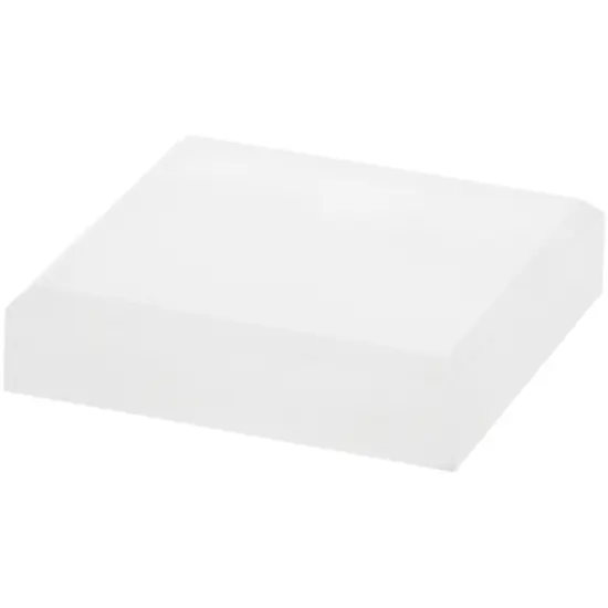 Plymor Frosted Acrylic Square Beveled Display Base, 3" W x 3" D x 0.75" H {1}