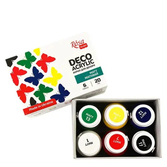 Rose Talent Decorative Mat Acrylic Paint Set 6 colors (0.68 oz each) {4}