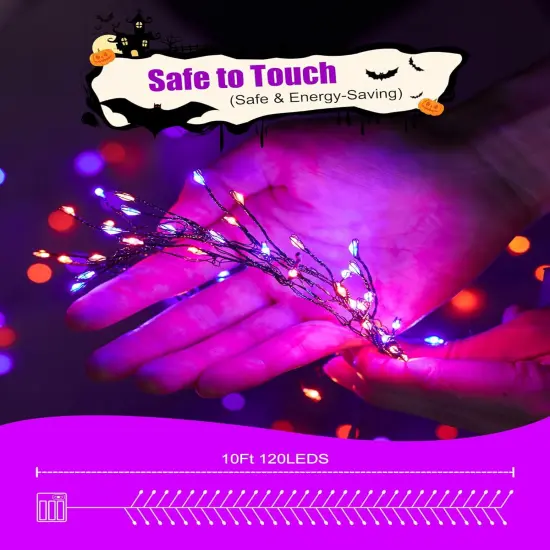 10 Feet 120LEDs Firecracker Halloween Fairy String Lights {3}