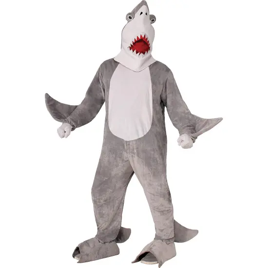 Shark Chomper Mascot Costume With Headpiece And Attached Accessories {1}