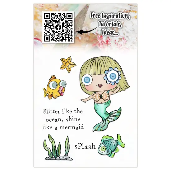 AALL And Create A7 Photopolymer Clear Stamp Set-Emily's Splash {3}