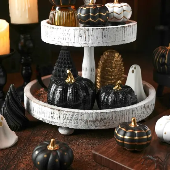 Black Pumpkins for Halloween Decor {3}