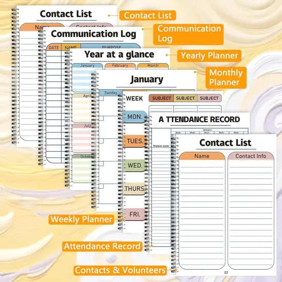 Teacher Planner Book - A4 Size (Oil Painting) {3}