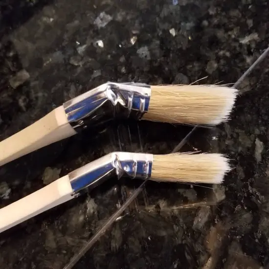 Handy Housewares 2-Piece Jumbo Barbecue BBQ Angled Basting Brushes with Extra-Long Handles - 1" and 2" Wide {4}