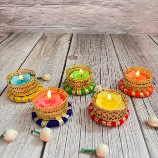 Bulk Small Tealight Candle Holder – Festive T-light Stand for Diwali, Navratri, Christmas, Hanukkah, Thanksgiving, Housewarming & Home Decor – Candle Stand for Centerpiece {2}