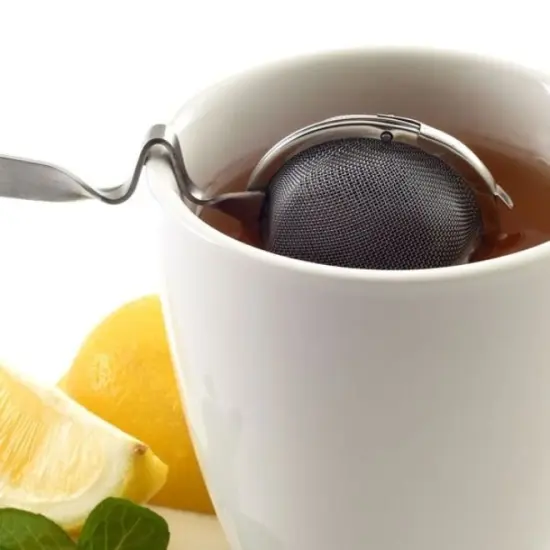 Norpro 2" Stainless Steel Mesh Tea Ball with Cup Rest Handle {5}