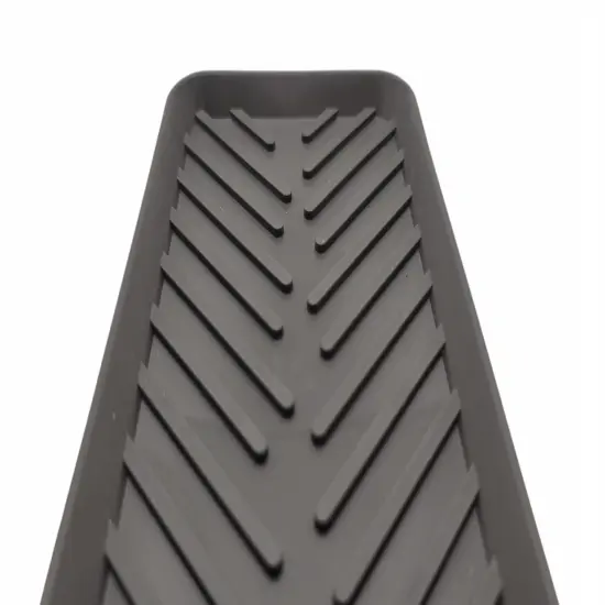 Handy Housewares 15" x 4" Narrow Ribbed Rubber Dish Drying Mat, Great on Your Kitchen Counter for Drying Stemware, Mugs Red {3}