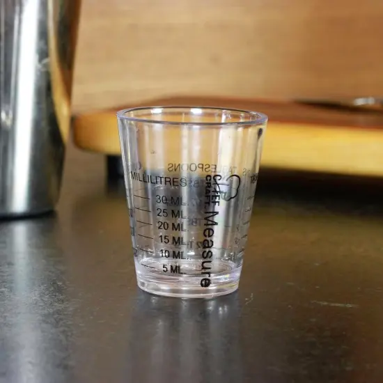 Chef Craft 1oz Plastic Measuring Cup Shot Glass Measurer - Measure in Oz, Tsp, Tbsp or mL {4}