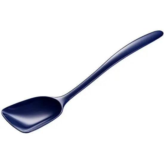 Hutzler 11-Inch Flat-Front Melamine Spoon, BPA-Free Heat Resistant Serving Spoon Blue {1}