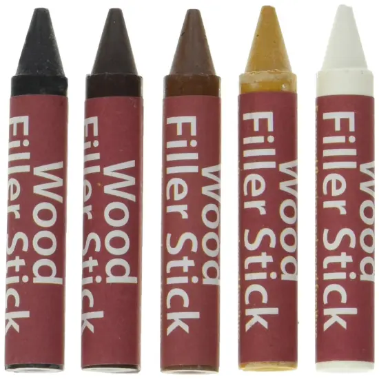 5 Piece Wood Filler Sticks - Repair & Restore Scratches on Wooden Flooring & Furniture {3}