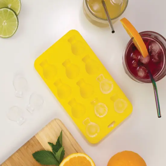 HIC Yellow Silicone Shell Shape Ice Cube Tray and Baking Mold - Makes 12 Cubes {3}