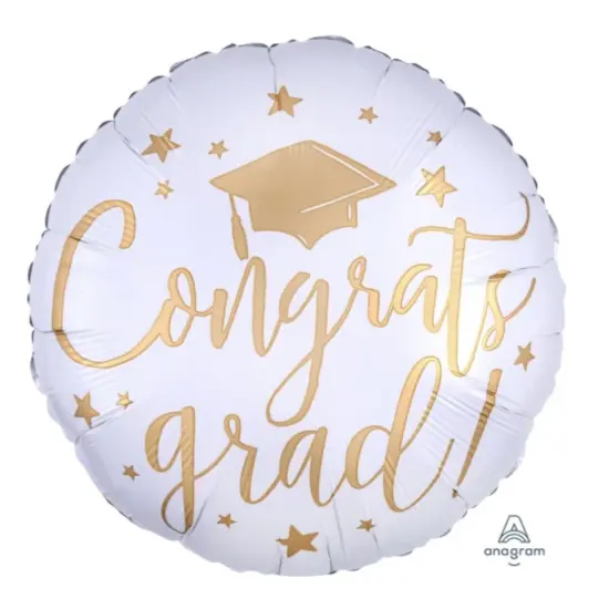 CONGRATS GRAD ROUND BALLOON - IN STORE ONLY {1}