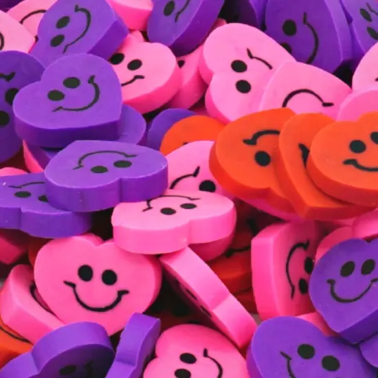 4E&rsquo;s Novelty Mini Heart Erasers 144 Pack for Kids, Valentines Day Classroom Favors {2}