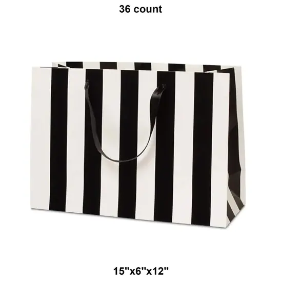 Mega Stripe Euro Totes 15" x 6" x 12" Premium Packaging Design {1}