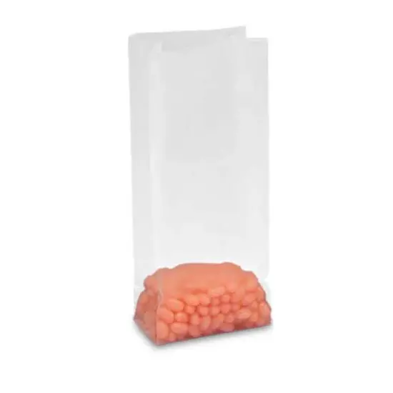 Small Frosted Plastic Handle Bags 4'' x 2 1/2'' x 9 3/4'' {4}