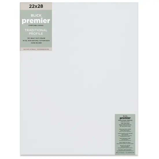 Blick Premier Stretched Cotton Canvas - Traditional Profile, Splined, 22" x 28" {1}