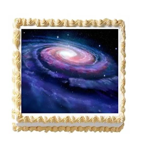 Spiral Galaxy Edible Icing Image Cake topper for 1/4 sheet cake or larger {1}