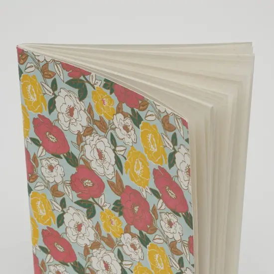 Flower Designed Soft Cover Notebook - Pack Of 6, 7 X 10 Inch {2}