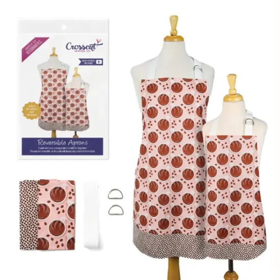 Crosscut Sewing Co.&reg; Apron Sewing Project Kit - Beginner Sewing Kit - Sewing Kit for Kids Coffee {8}