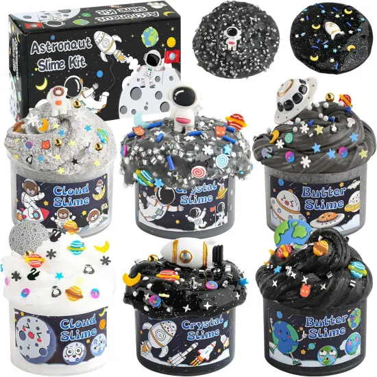 6 Packs Galaxy Slime Kit with Charms & Add-ins - 360ml (Galaxy) {1}