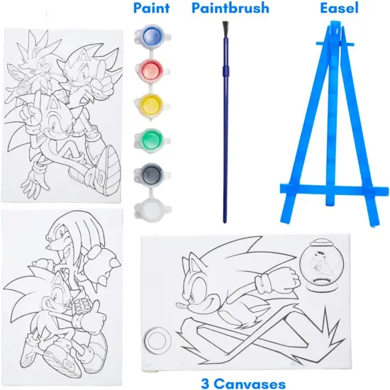 Painting Set - Bundle of Art Supplies with 3 Canvases {3}