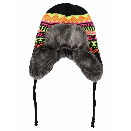 Neon Trooper With Faux Fur 1 Piece Assorted Color {2}