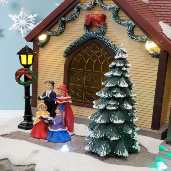 Church - Christmas Village House with LED Lights {3}