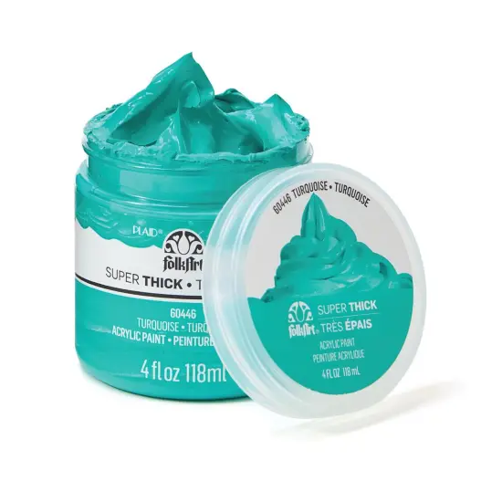 FolkArt Super Thick Acrylic Paint Turquoise 4 oz - 60446 {2}