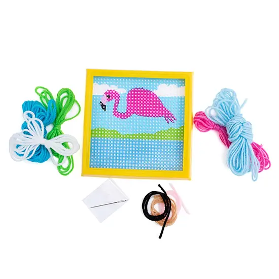 Colorbok Sew Cute! Needlepoint Kit-Flamingo {3}