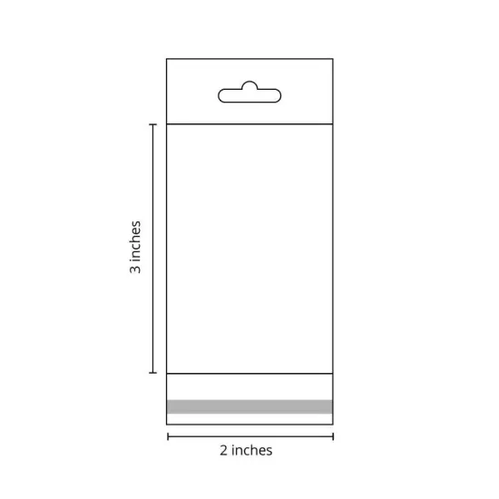 Resealable Polypropylene Bags with Hanging Header 2x3" (Package of 100) {4}