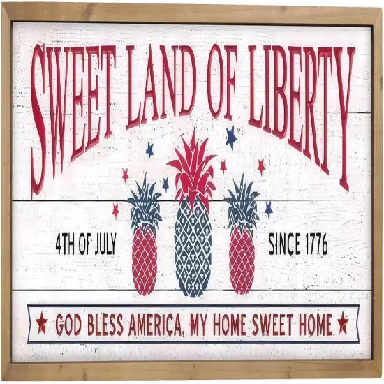4th Of July Wall Art Decor - 23.6&times;11.8 Inch (Red) {1}