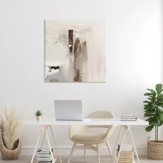 Stupell Industries Off-White with Brown Streaks Canvas Wall Art Design by Susan Jill {2}