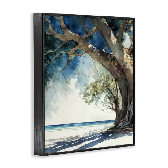 Stupell Industries Looming Tree on Coast Framed Giclee Wall Art Design by Svetlana Aleynikova {3}