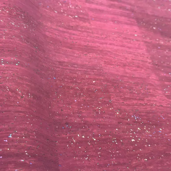 Burgundy Cork with Rainbow sparkle {1}