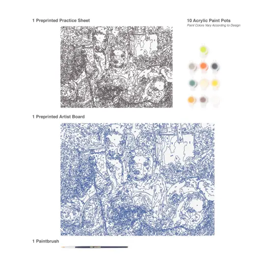 PJL52 | Painting by numbers&trade; 13pc 11.25" x 15.375" Trouble In The Garden Painting Project {3}