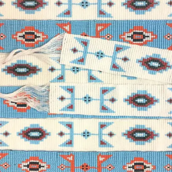 Native American Inspired Seed Beaded Bands White {7}