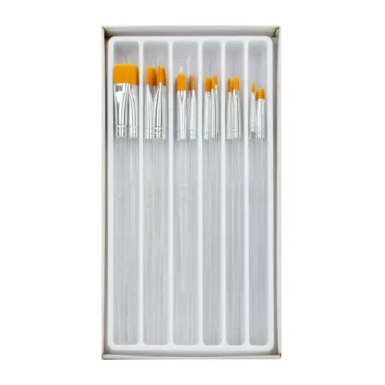 RCVP-CL501 | Clear Choice 24pc Golden Taklon Flat Brush Set {2}