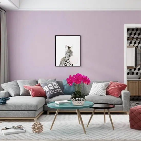 Artificial Flowers 18" Purple Phalaenopsis Orchid with Silver Ceramic Pots Real Touch Faux Orchid Plant for Home Office Bathroom Living Room Decoration {4}