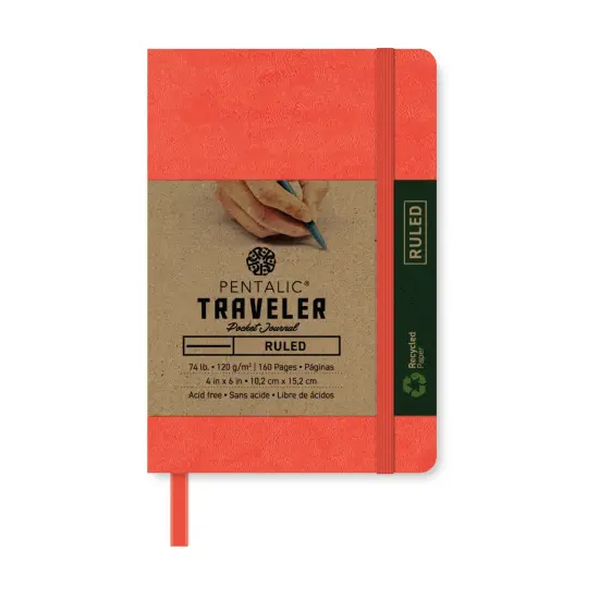 PTL-016152 Series | Traveler Pocket Journal - Ruled Grapefruit {1}