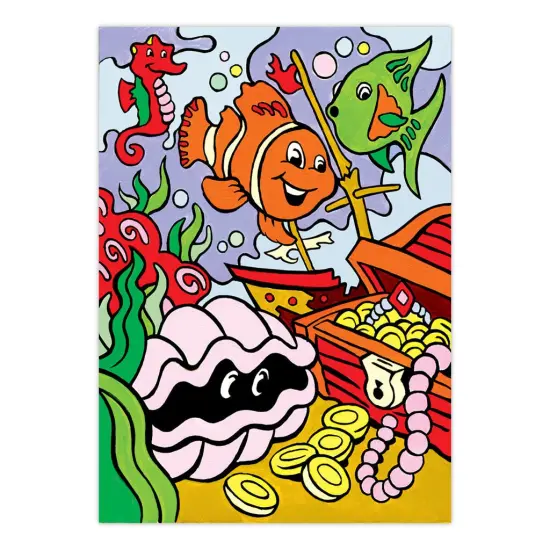 MFP15 | Painting by numbers&trade; Children's 10pc 8.75" x 11.75" Underwater Treasures Painting Project {2}