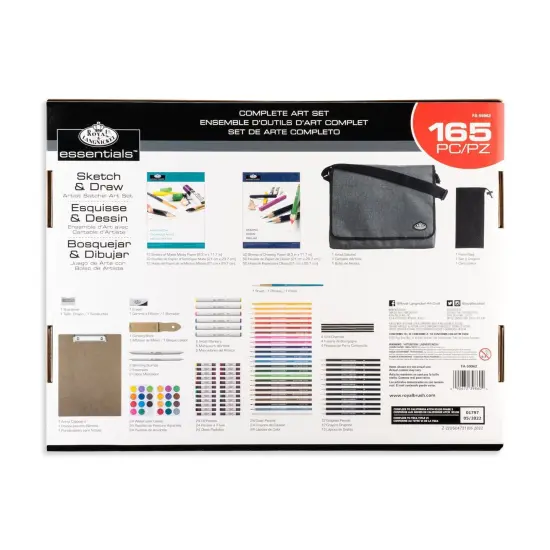 FA-59962 | Sketch & Draw Artist Satchel Art Set 165pc {6}